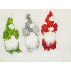 Gnome Holiday 3 Peekaboo Green Red Gray White Plush Beanbag Individually PKG New